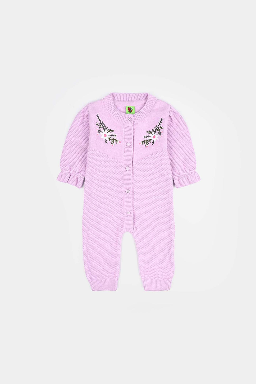 Infant Girls Feather - Acrylic Romper - Jasmine - Lilac