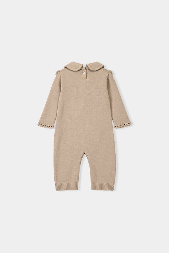 Infant Girls VPN-Acrylic Romper Croatia Flower-Beige