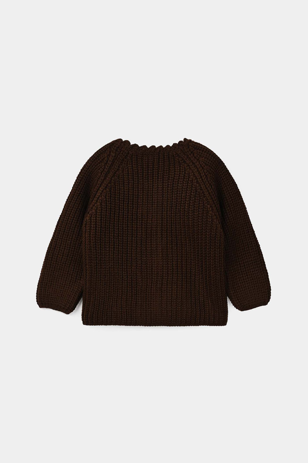 Infant Girls Acrylic Sweater-Vines - Dark.Brown
