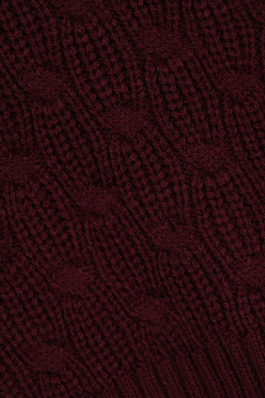 Infant Girls Acrylic Sweater-Classy - Dark.Maroon