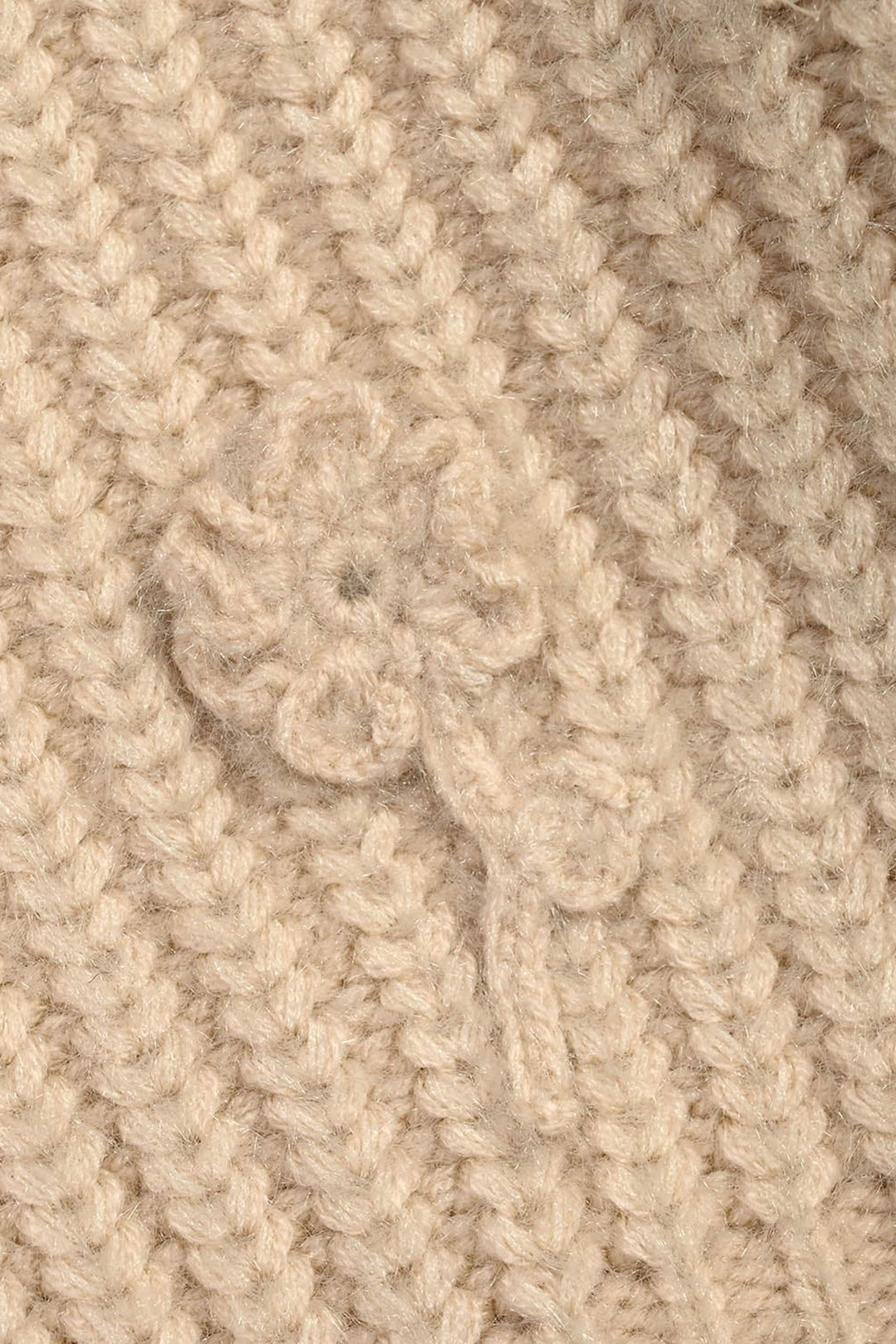 Infant Girls Feather-Acrylic Sweater-Petunia-Off White