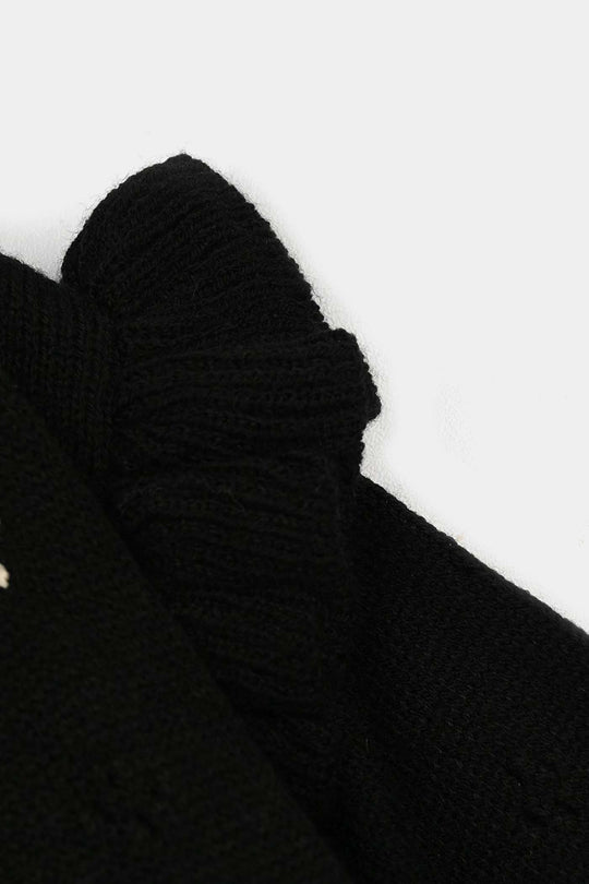 Infant Girls Acrylic Sweater - Rosie - Black