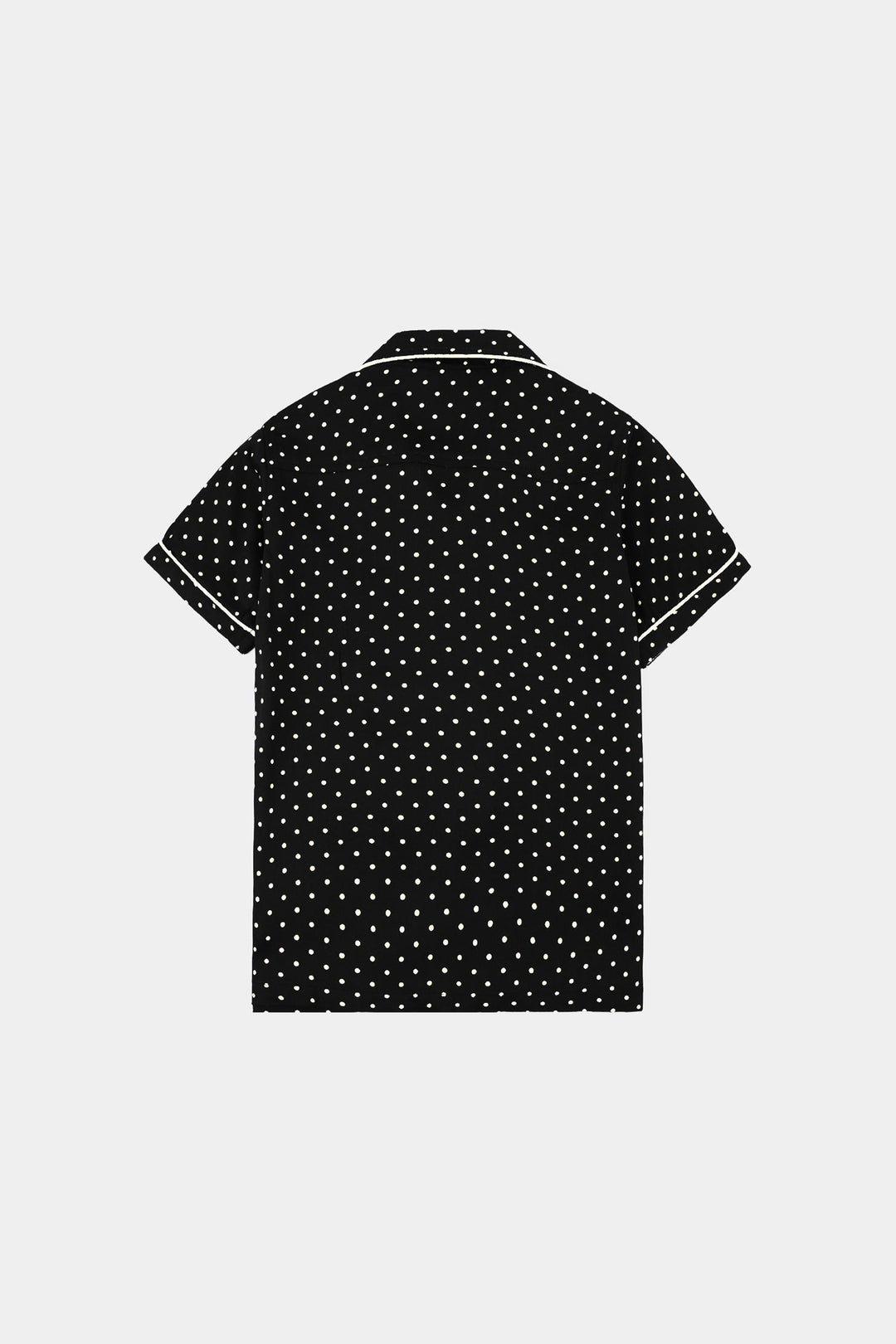 Girls Linen Viscose Nightwear-Polka Dot-BLACK