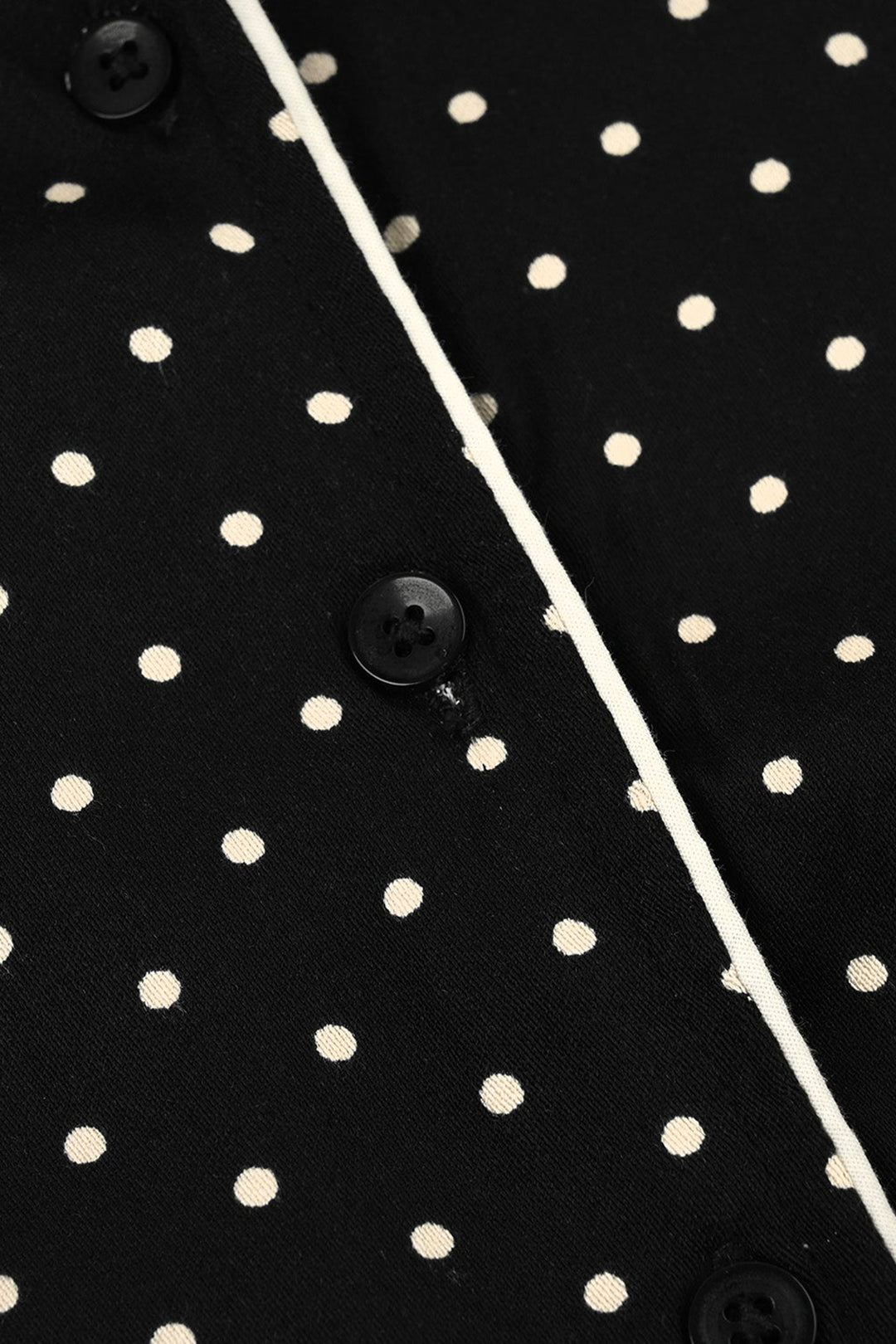Infant Girls Linen Viscose Nightwear-Polka Dot-BLACK