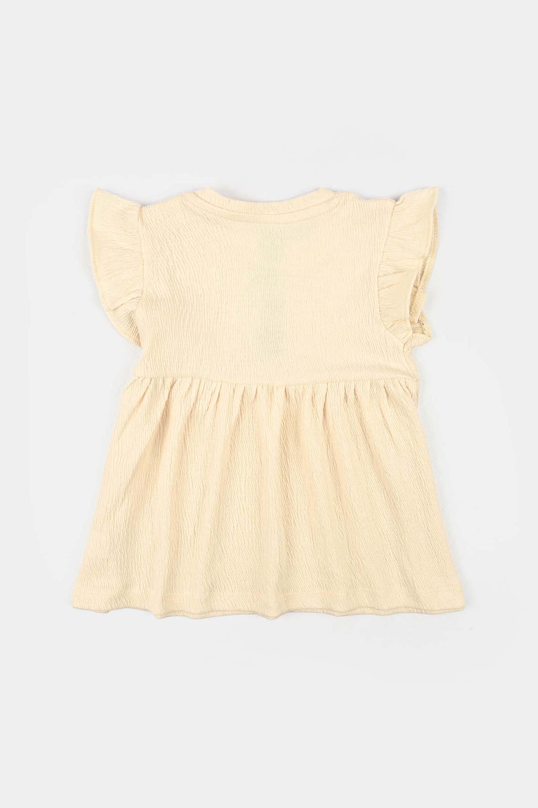 Infant Girls Poly Crinkle Frock Bloom-Yellow