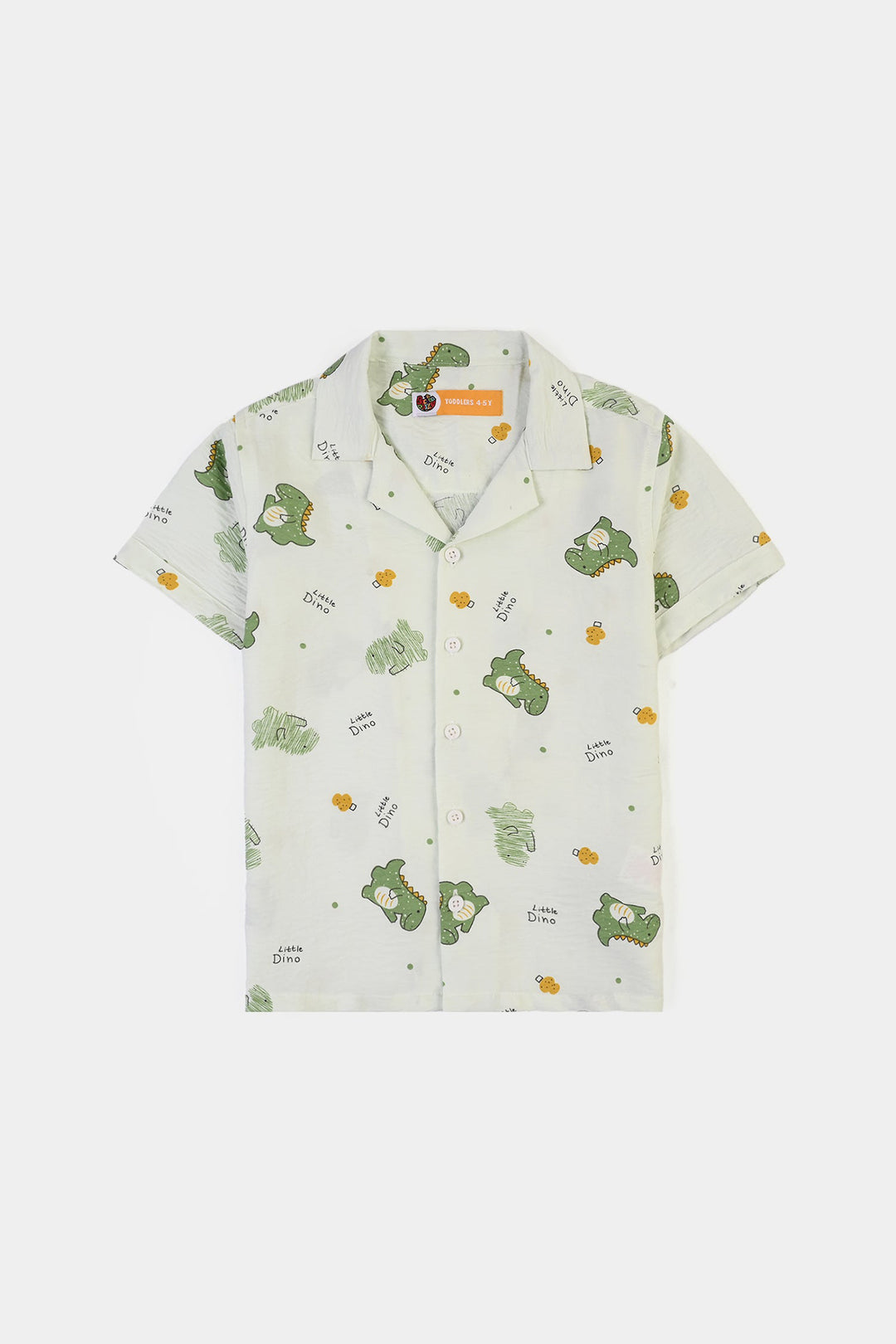 Boys Linen Viscose Nightwear Little Dino - Light Green
