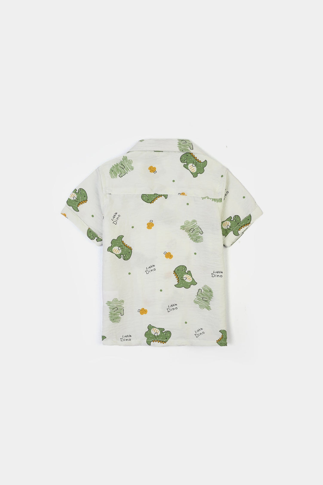 Infant Boys Linen Viscose Nightwear Little Dino - Light Green