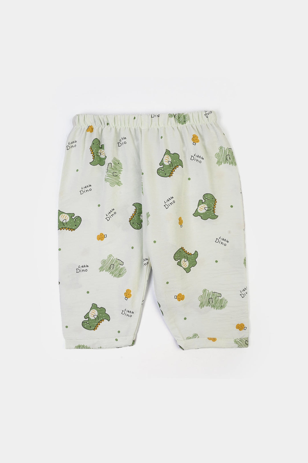Infant Boys Linen Viscose Nightwear Little Dino - Light Green