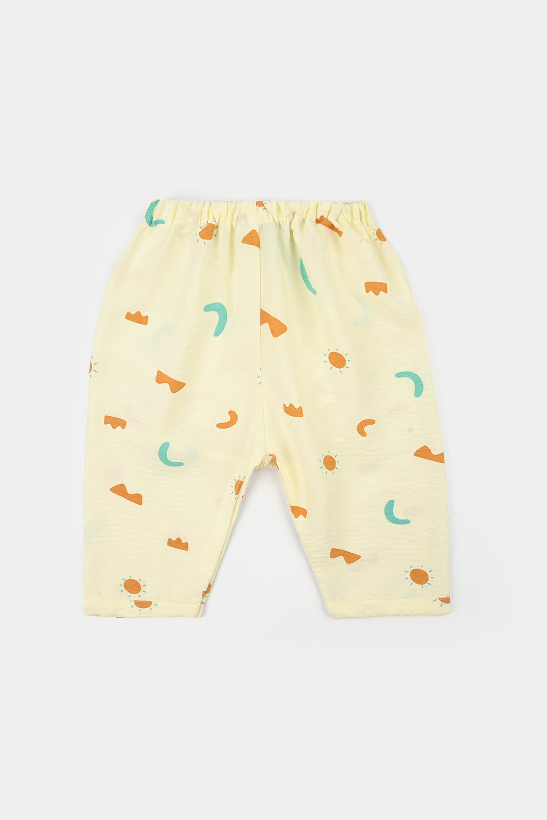 Infant Boys Linen Viscose Nightwear-Shapes-Off.White