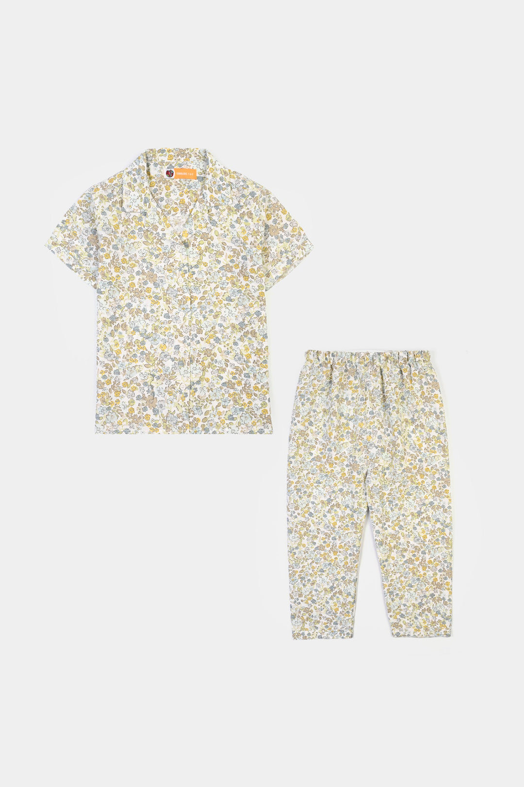 Girls Linen Viscose Nightwear-Floral-Light Green
