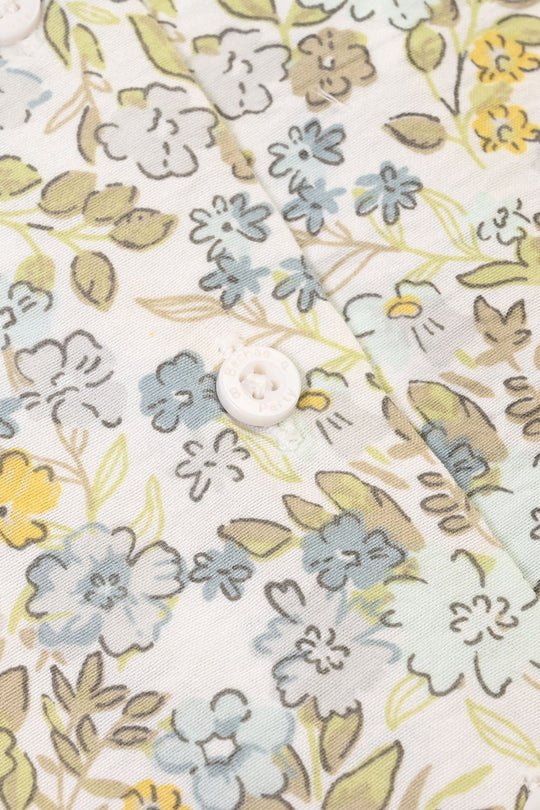 Girls Linen Viscose Nightwear-Floral-Light Green