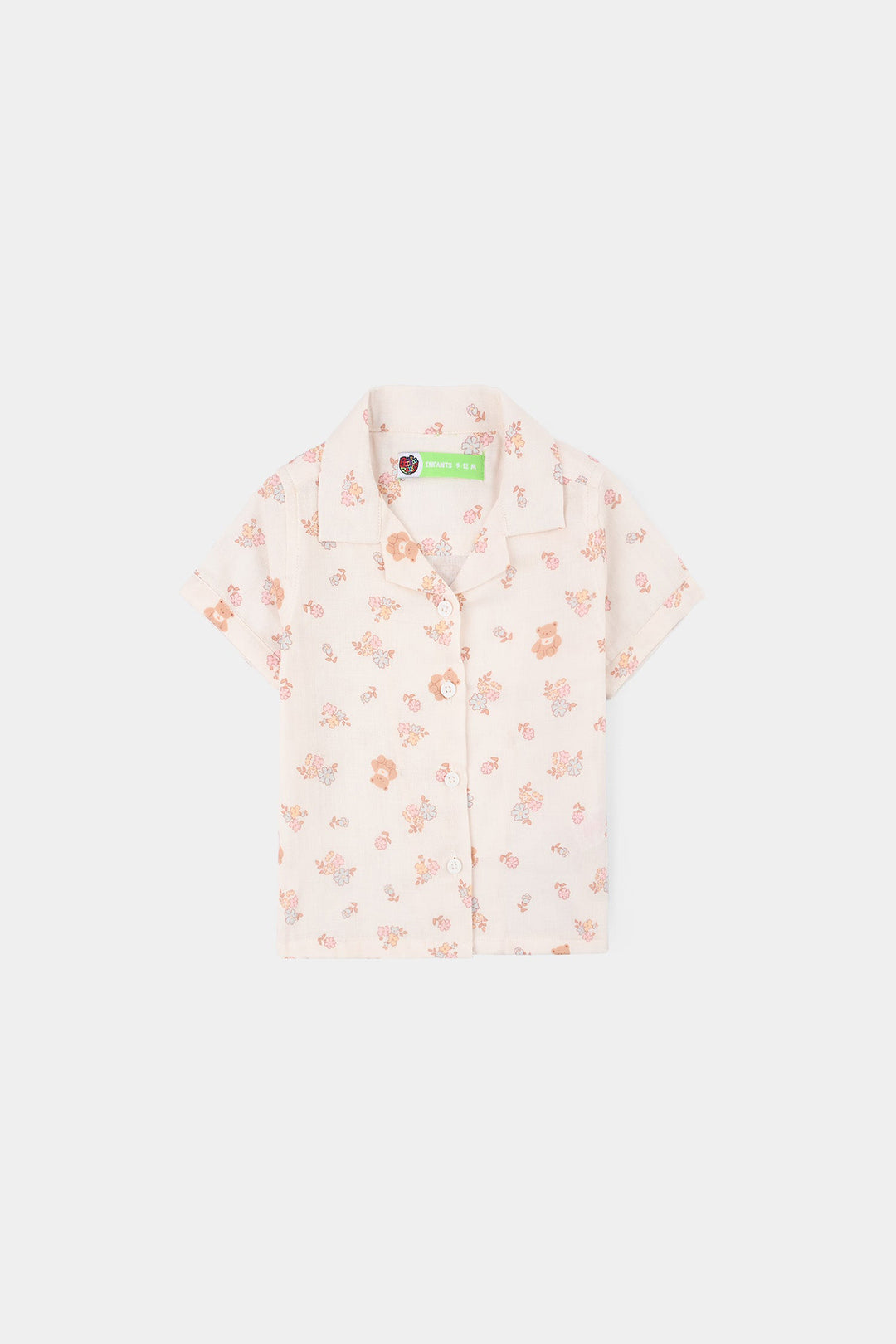 Infant Girls Linen Viscose 2PC Set – Cream