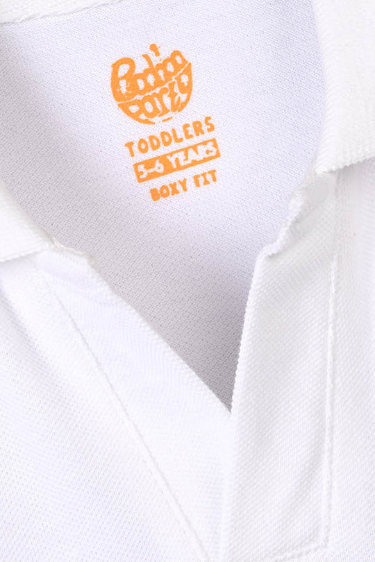 Girls Cotton PK T-Shirt Optimist - White