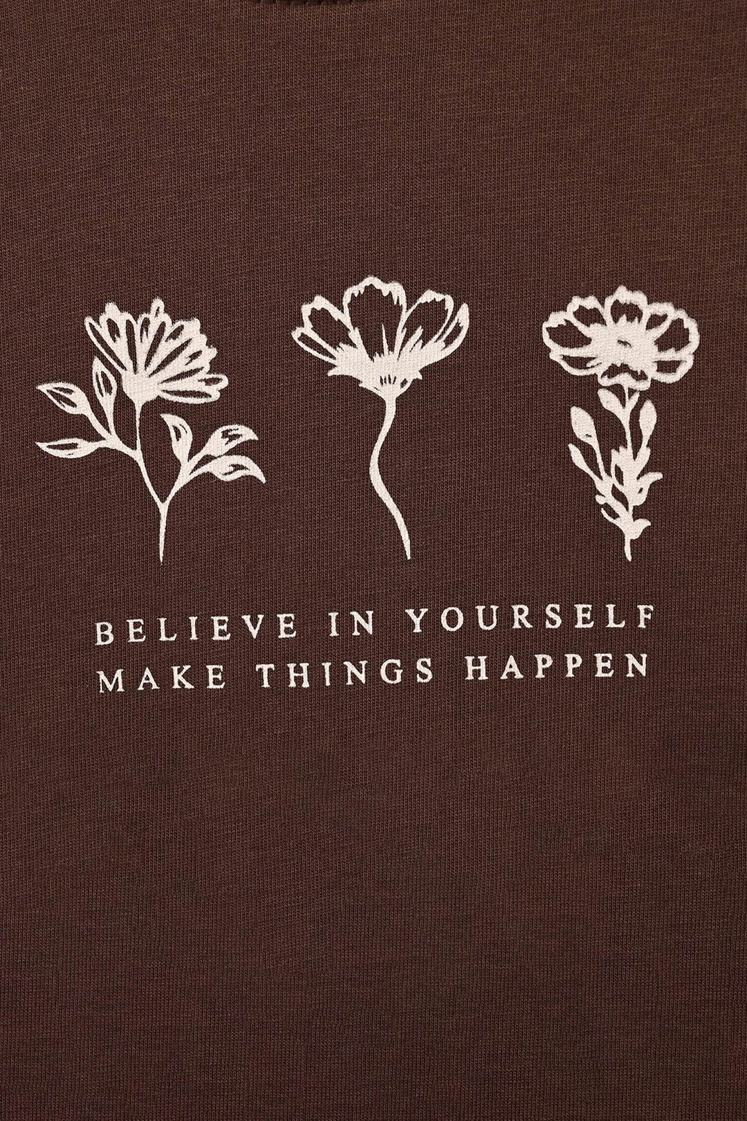 Girls Cotton Jersey T-Shirt Full Sleeves Believe In Yourself