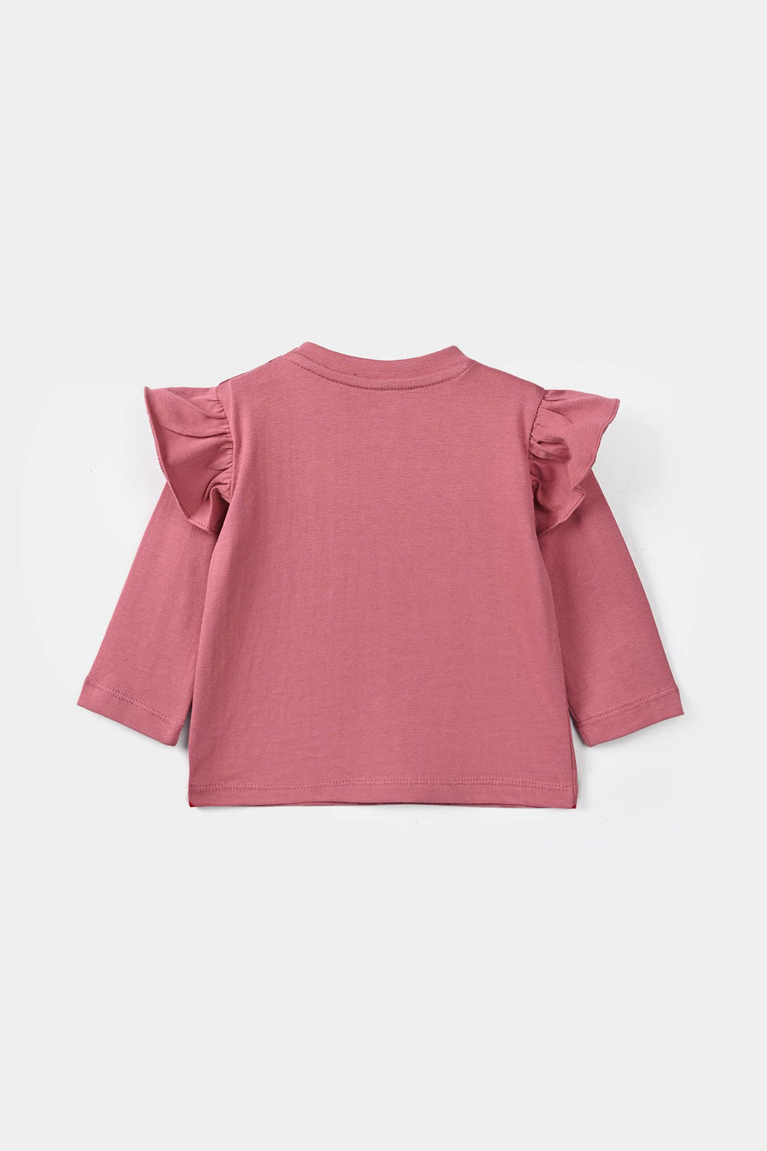 Infant Girls Cotton Jersey T-Shirt Full Sleeves Amazing Day - Rose Pink