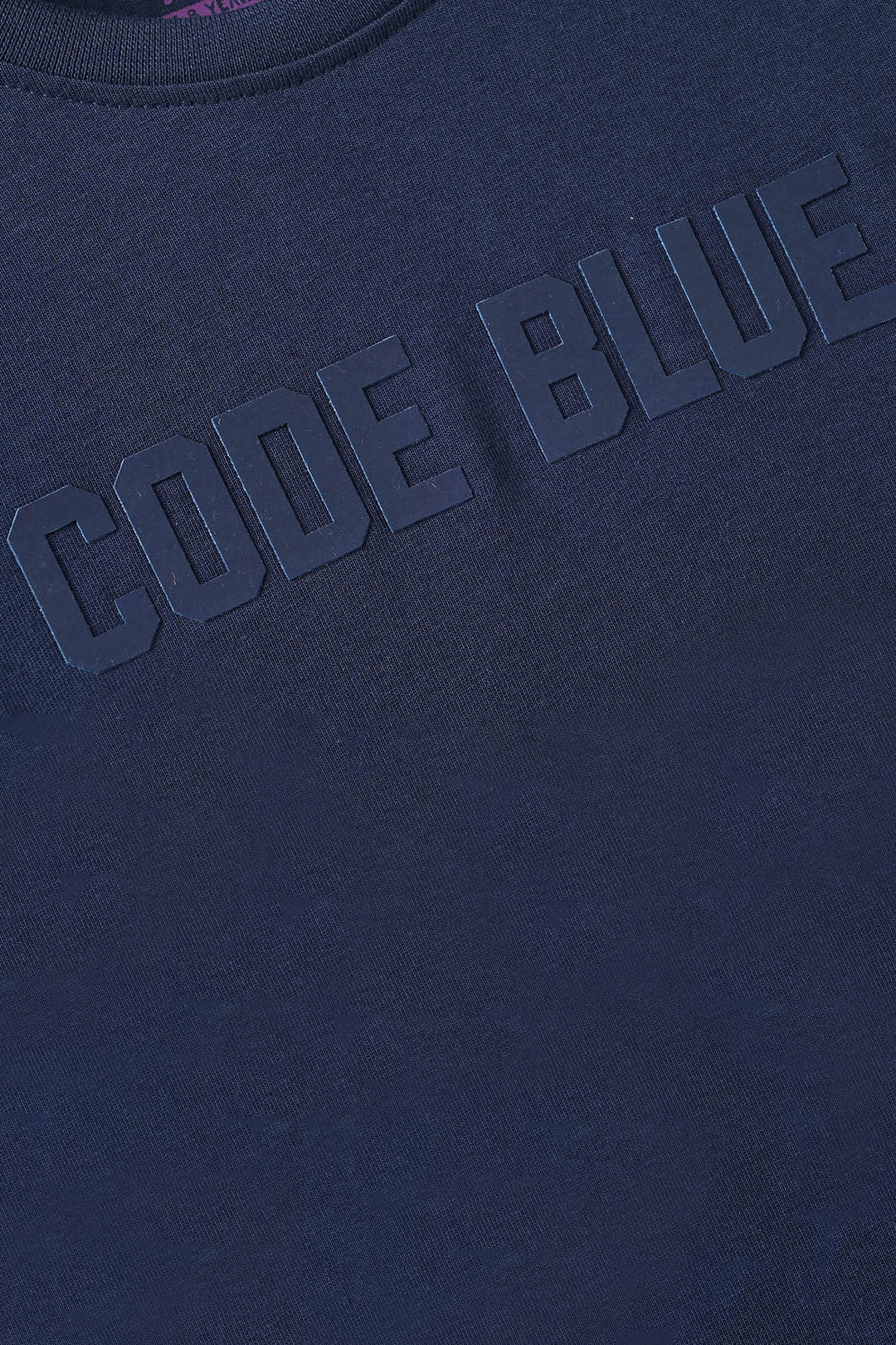 Boys Cotton Jersey T-Shirt Code Blue - Navy