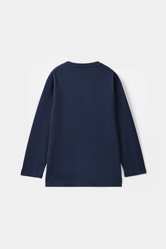 Boys Cotton Jersey T-Shirt Code Blue - Navy