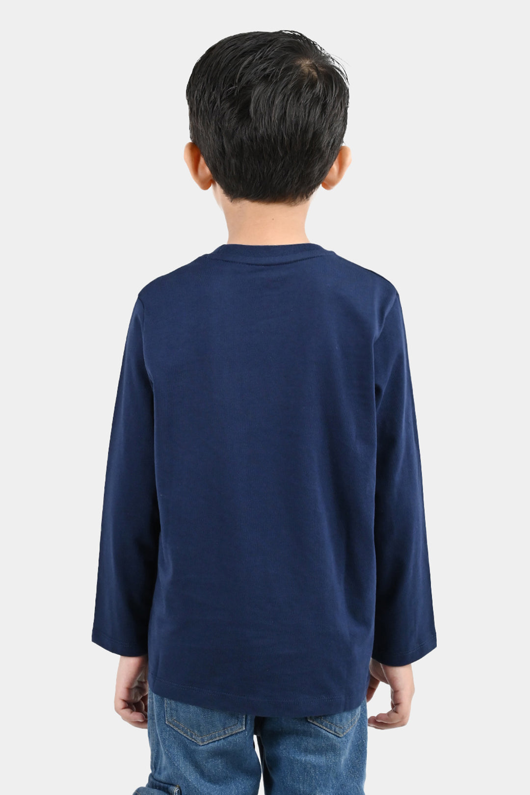 Boys Cotton Jersey T-Shirt Code Blue - Navy