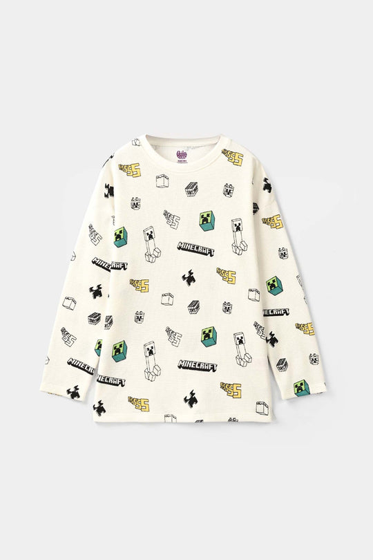 Boys Thermal T-Shirt - Off White
