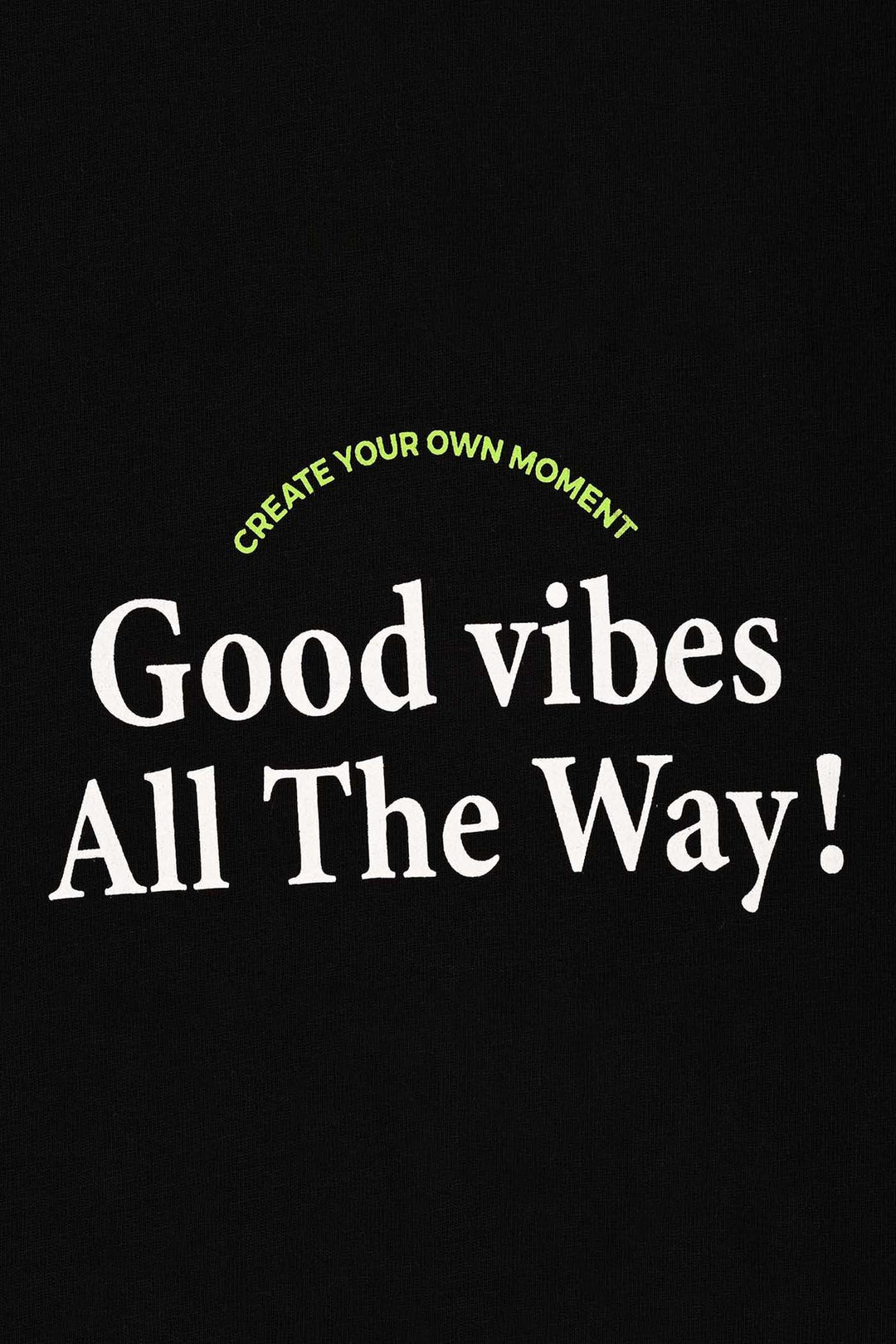 Boys Cotton Jersey T-Shirt Good Vibes - BLACK