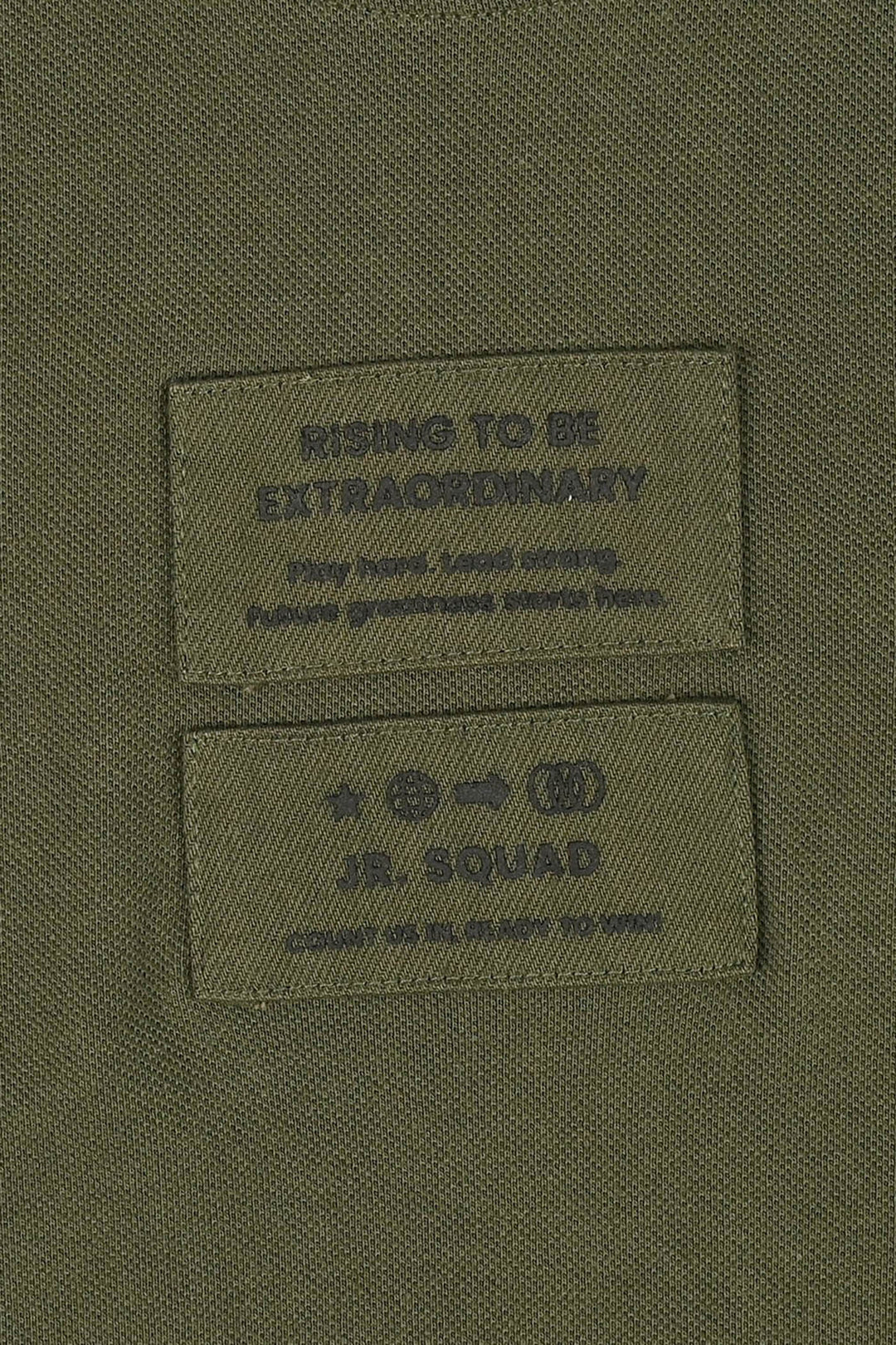 Boys Cotton PK T-Shirt Rising - Olive Green