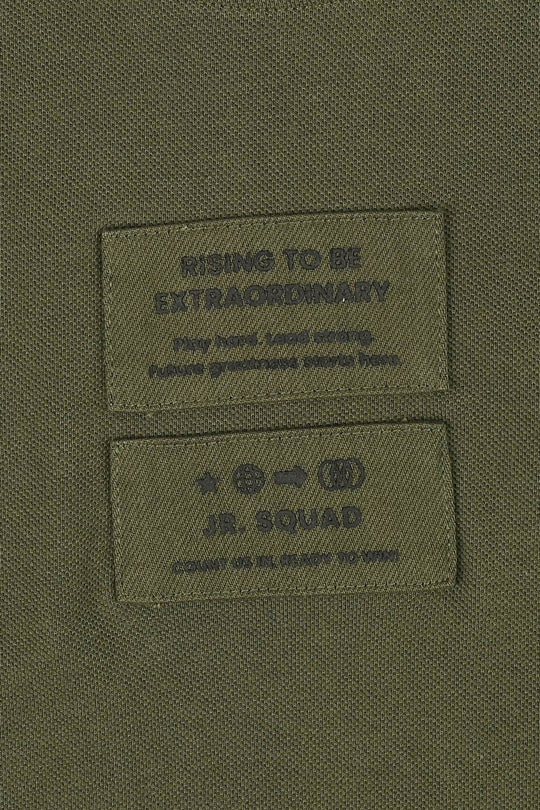 Boys Cotton PK T-Shirt Rising - Olive Green