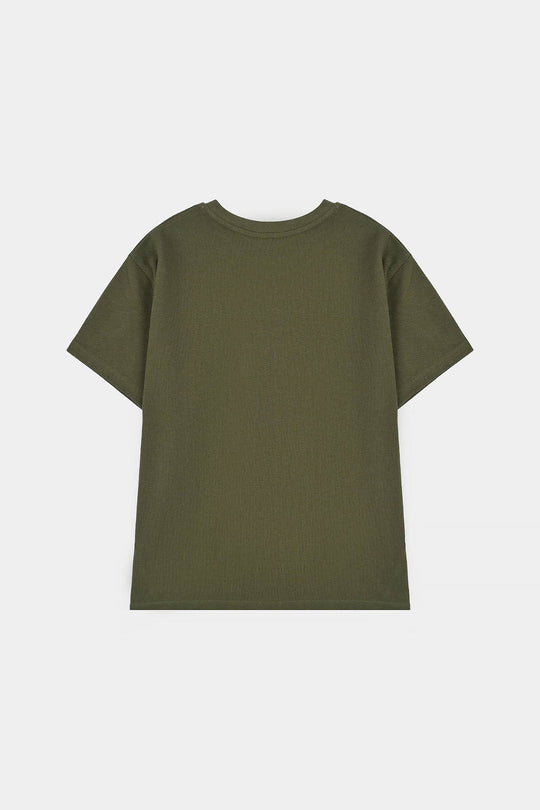 Boys Cotton PK T-Shirt Rising - Olive Green
