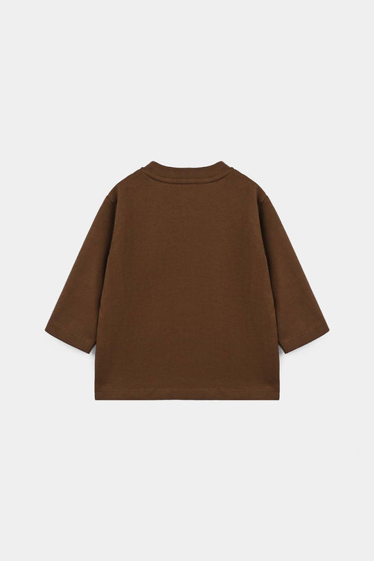 Infant Boys Cotton Jersey T-Shirt Energy - Brown