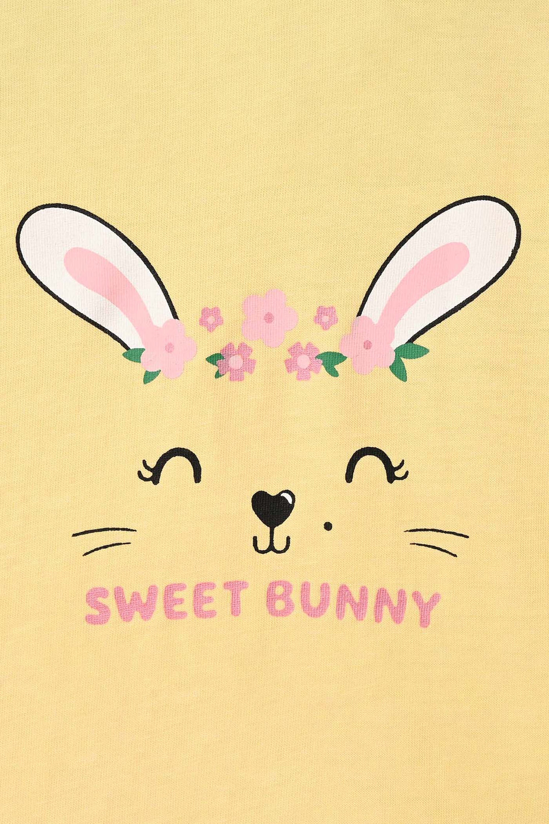 Infant Girls Cotton Jersey T-Shirt Sweet Bunny - Golden Haze