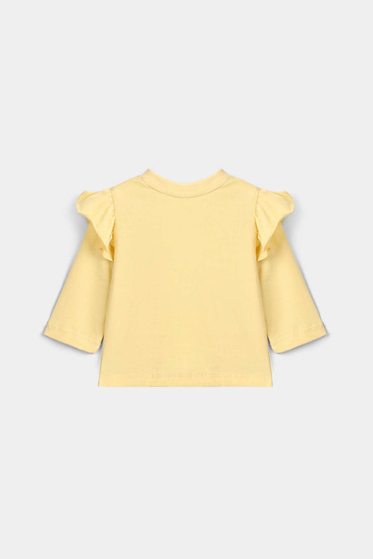 Infant Girls Cotton Jersey T-Shirt Sweet Bunny - Golden Haze