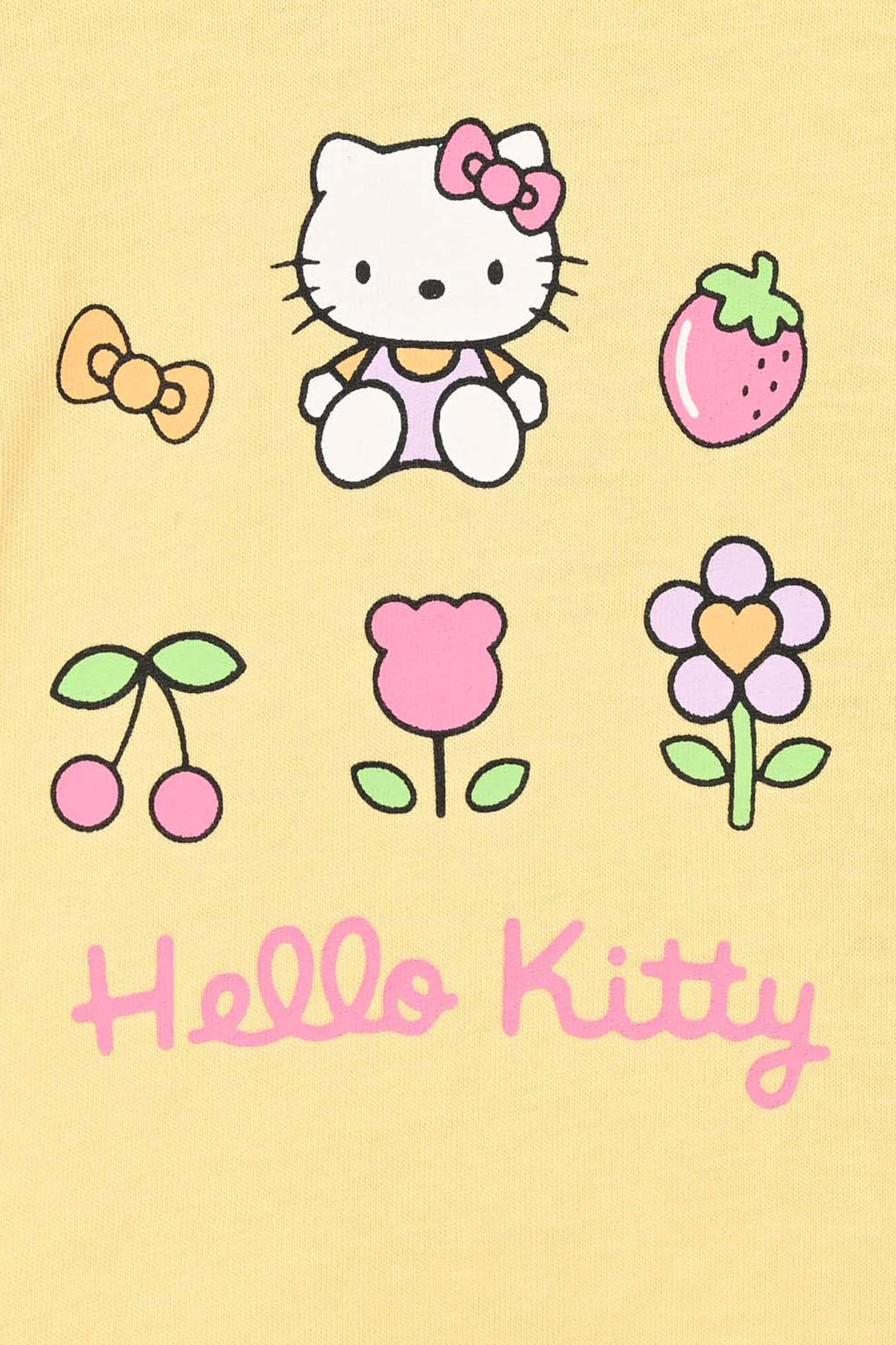Infant Girls Cotton Jersey T-Shirt Hello - Yellow