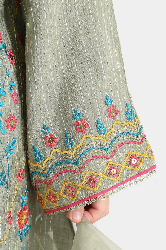 Girls Dobby 3Pcs Zauq E Hassan-PISTA