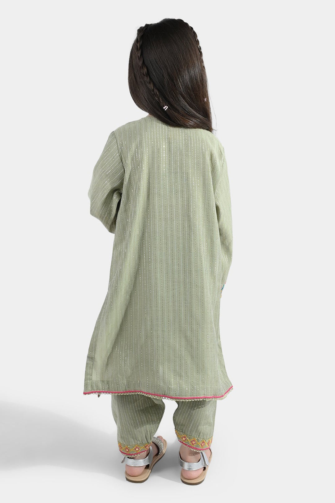 Girls Dobby 3Pcs Zauq E Hassan-PISTA