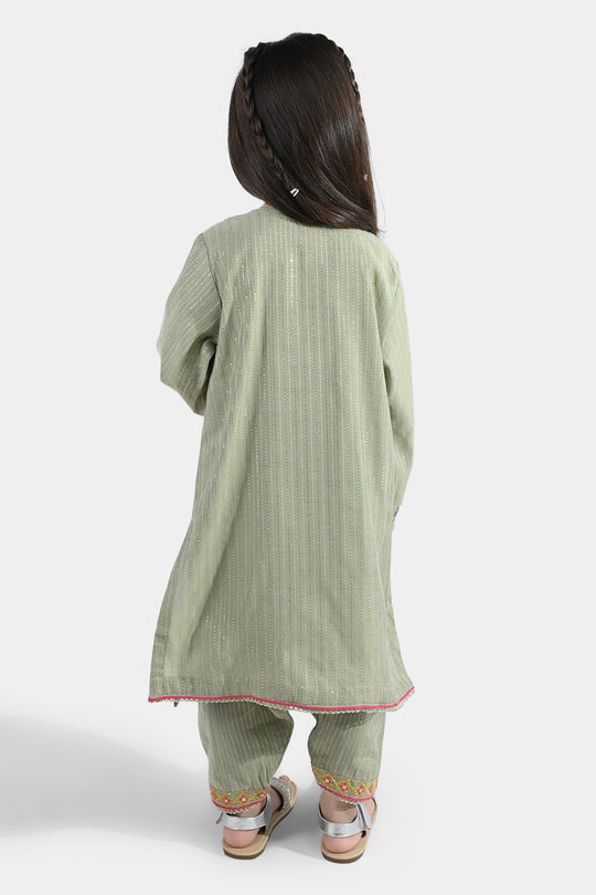 Girls Dobby 3Pcs Zauq E Hassan-PISTA