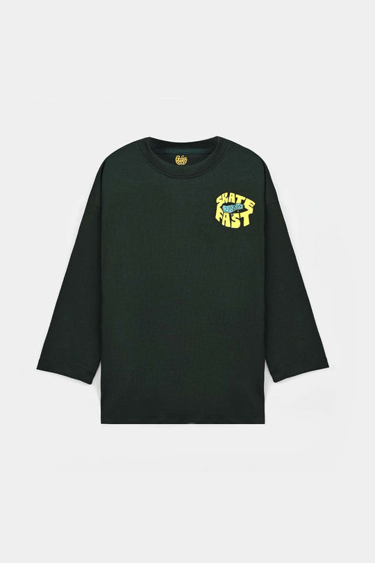 Boys Cotton Jersey T-Shirt Skate Fast