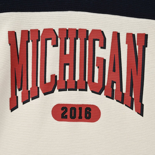 Boys Thermal Polo Michigan - Black & White