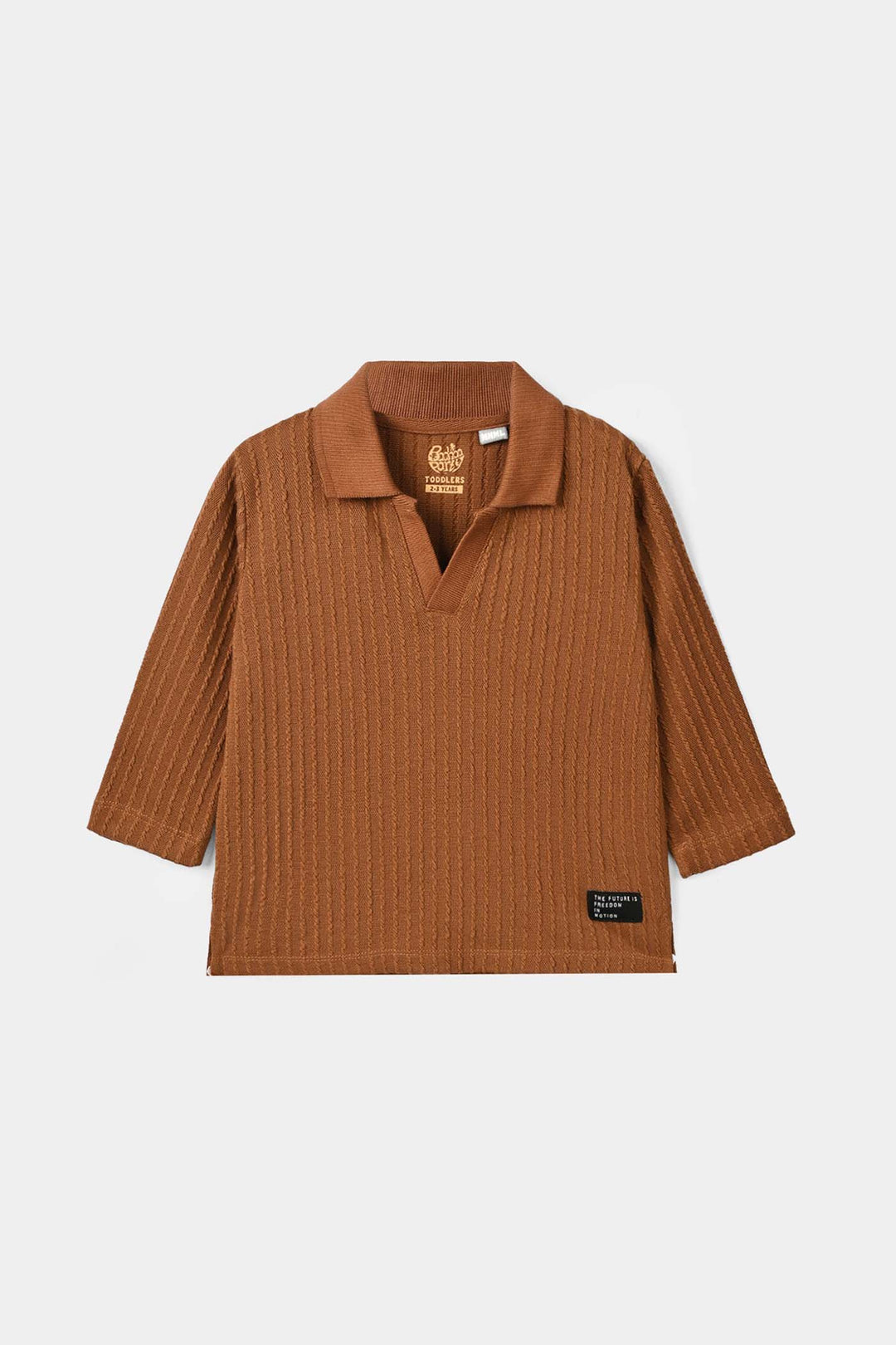 Boys Sweater knit Polo Freedom - BROWN