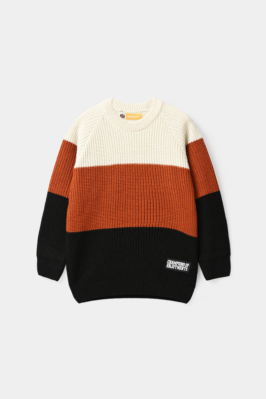 Boys Acrylic Sweater-Enjoy - Multi