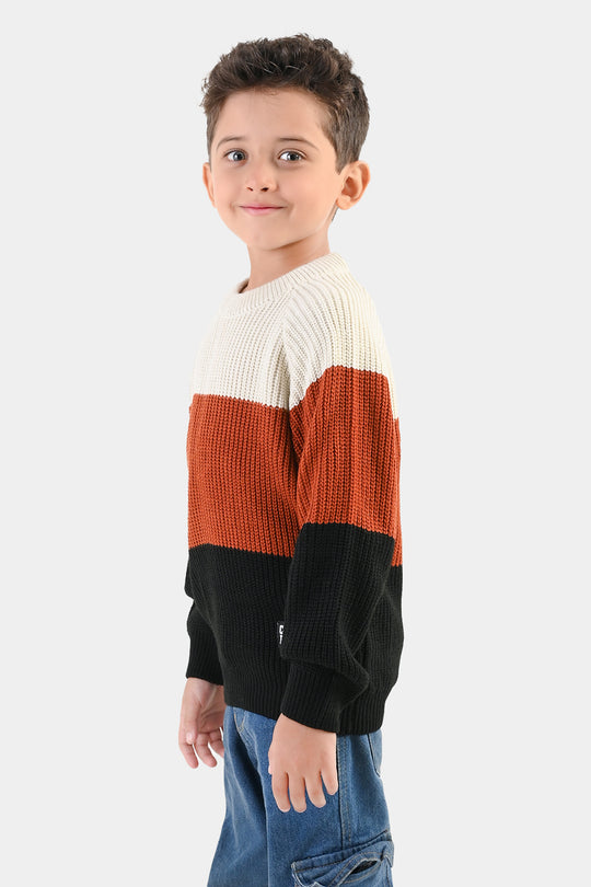 Boys Acrylic Sweater-Enjoy - Multi