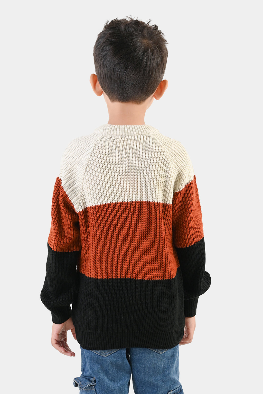 Boys Acrylic Sweater-Enjoy - Multi