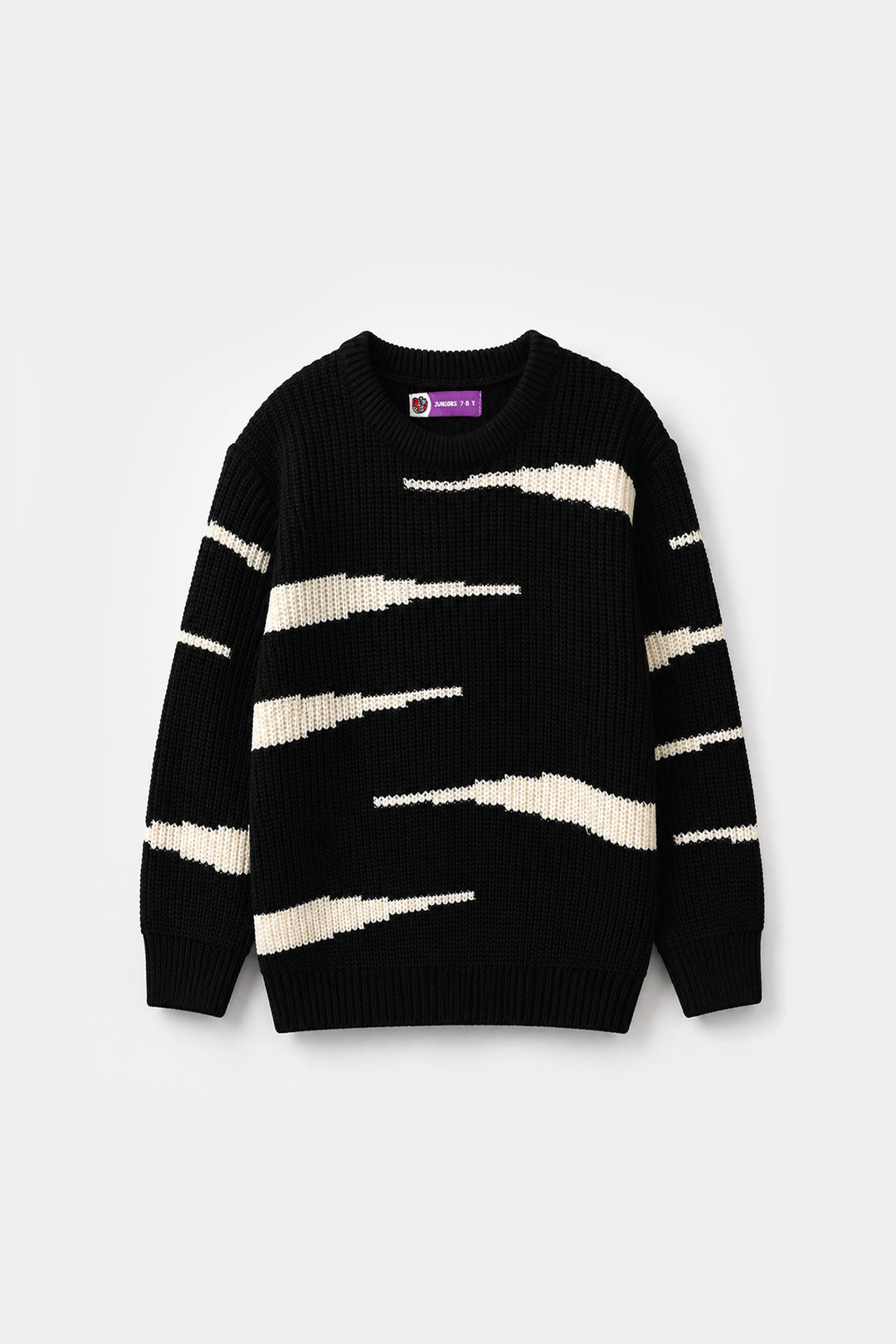Boys Acrylic Sweater Gothic - Black/White