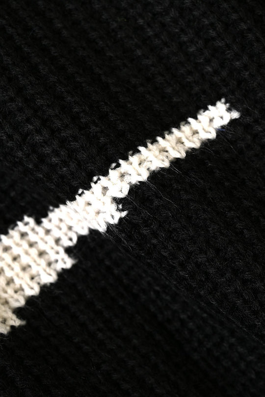 Boys Acrylic Sweater Gothic - Black/White