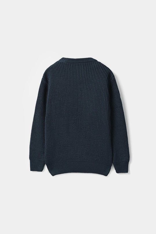 Boys Acrylic Sweater-Champion - Blue