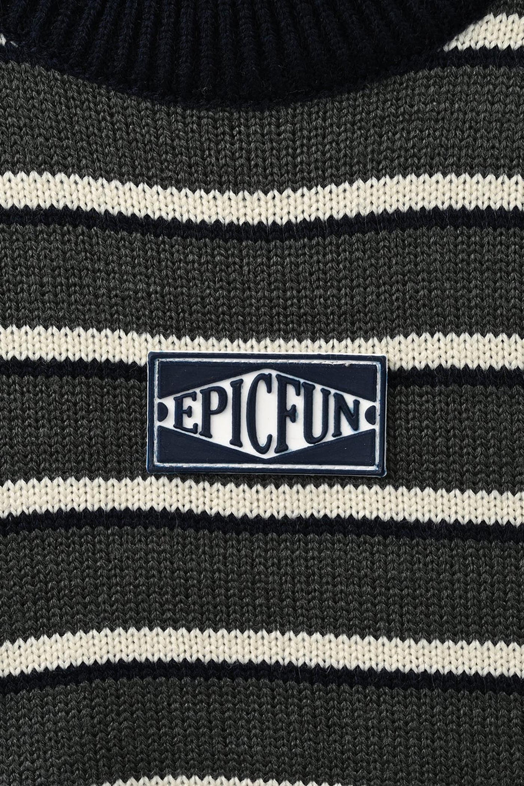 Boys Acrylic Sweater-Epic Fun - Navy.Grey