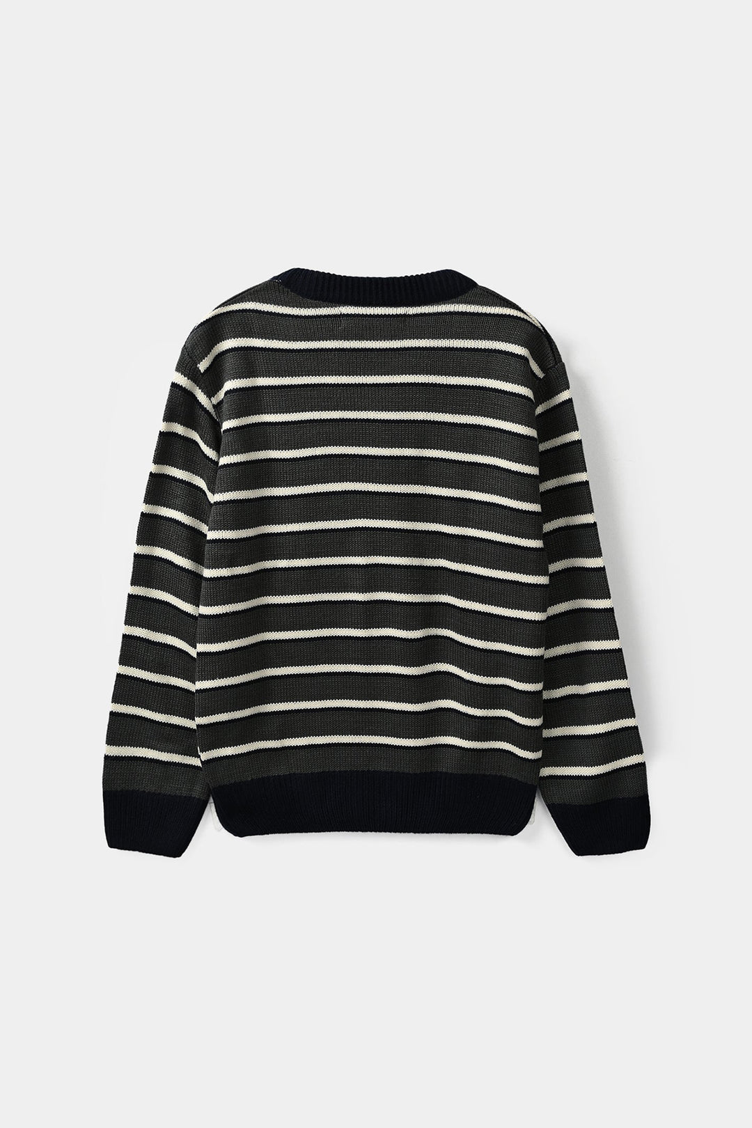 Boys Acrylic Sweater-Epic Fun - Navy.Grey