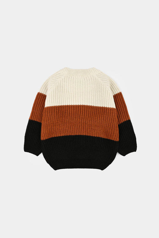 Infant Boys Acrylic Sweater-Enjoy - Multi