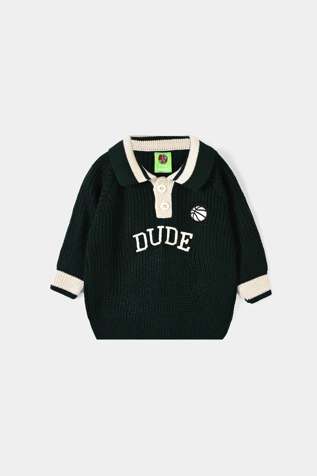 Infant Boys Acrylic Sweater Dude - Green