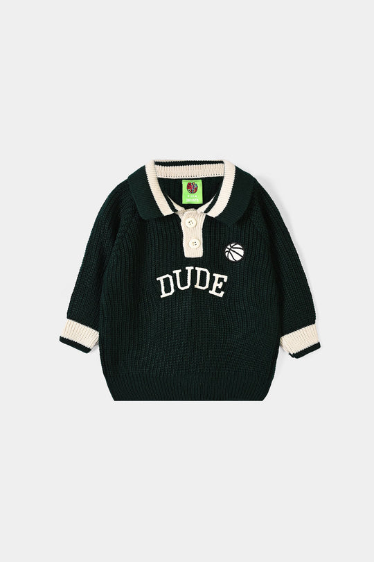 Infant Boys Acrylic Sweater Dude - Green
