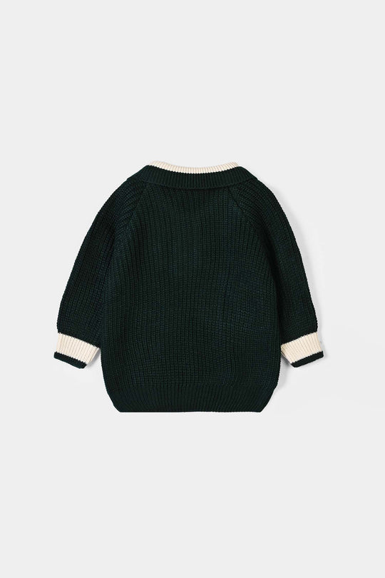Infant Boys Acrylic Sweater Dude - Green