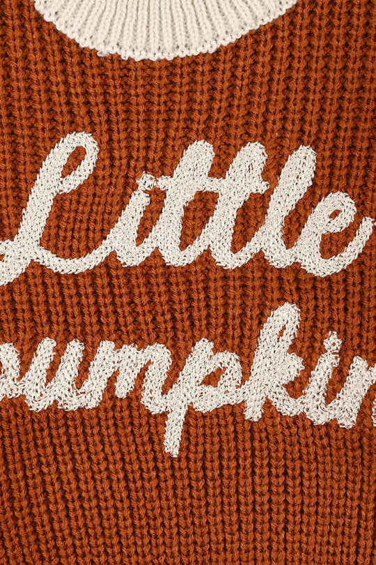 Infant Boys Acrylic Sweater-Pumpkin-D.Orange